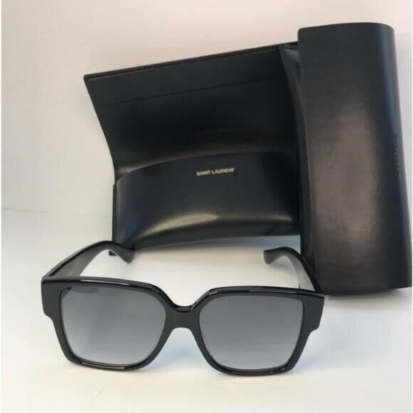 New  - 💯 Authentic Saint Laurent Black Grey Sunglasses SLM9 - Picture 13 of 17